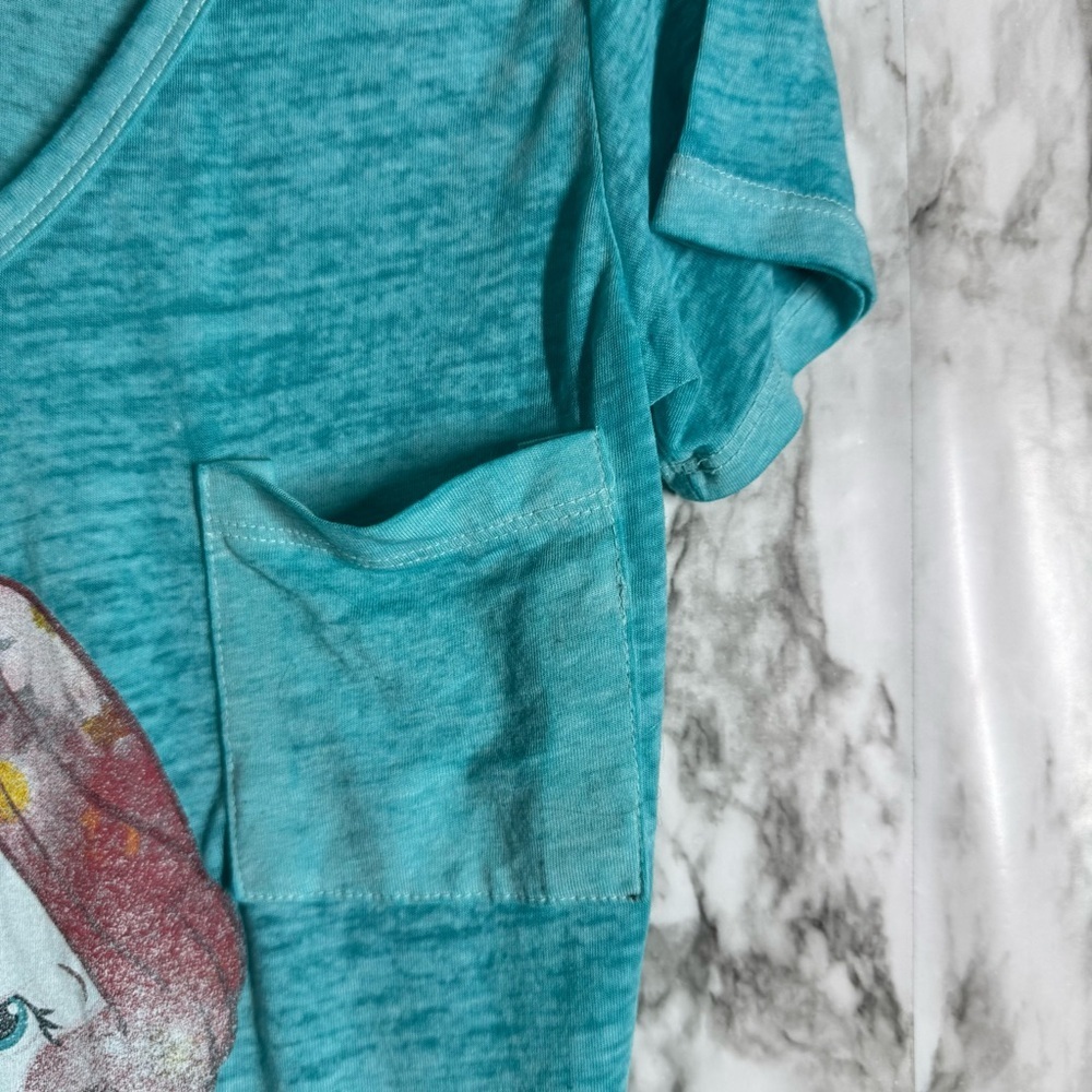 Disney Women's Teal Ariel Graphic Tee - Picture 5 of 6